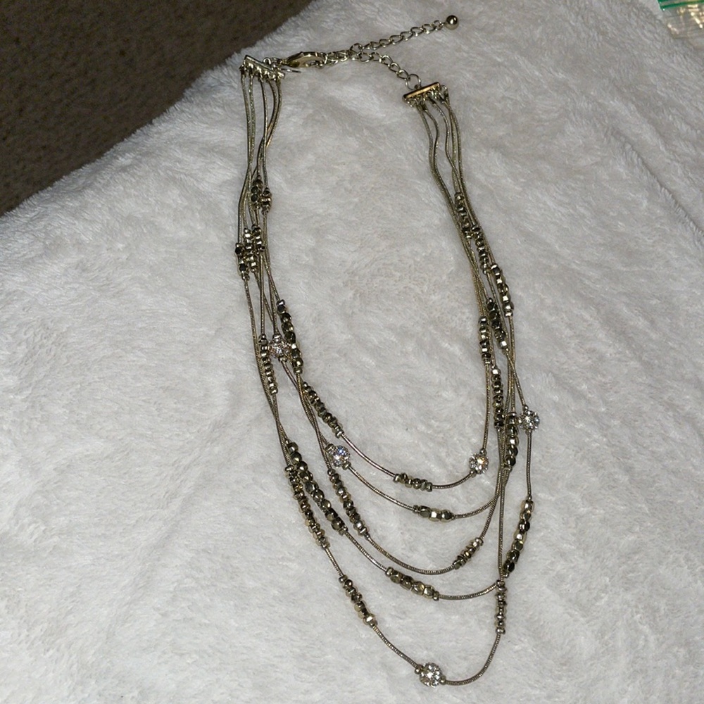 Chico’s four strand silver necklace